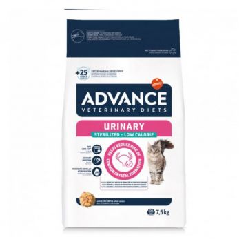 Hrana dietetica pentru pisici Advance Veterinary Diets Urinary Sterilized low calorie 7,5 kg