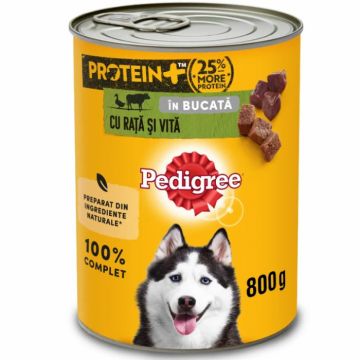 Hrana umeda pentru caini Pedigree Adult cu rata  vita 800 gr