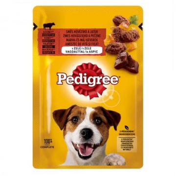 Hrana umeda pentru caini Pedigree Adult cu vita  ficat 100 gr