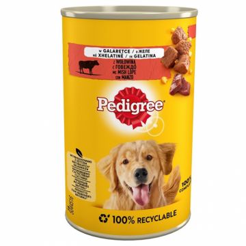 Hrana umeda pentru caini Pedigree Adult cu vita in aspic 400 g