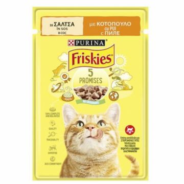 Hrana umeda pentru pisici Friskies cu pui in sos 85 g