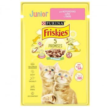 Hrana umeda pentru pisici Friskies Junior cu pui in sos 85 g