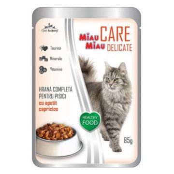 Hrana umeda pentru pisici Miau Miau Care Delicate cu macrou 85 g