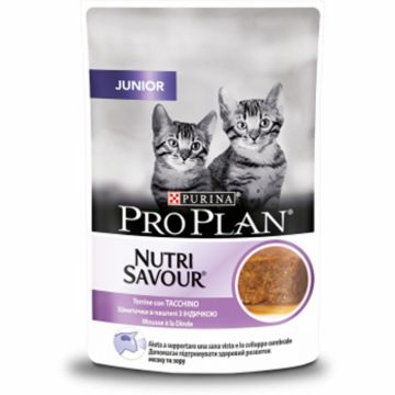 Hrana Umeda Pentru Pisici Pro Plan Nutrisavour, Terina Cu Curcan, 85g