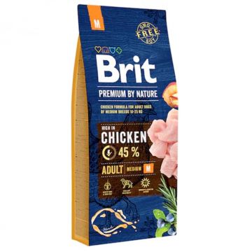 Hrana uscata pentru caini Brit Premium Adult M 15 kg
