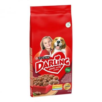 Hrana uscata pentru caini Darling cu vita, pui  legume 15 kg