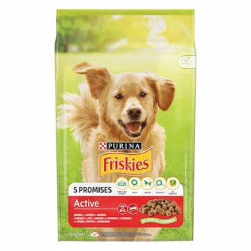 Hrana uscata pentru caini Friskies Active cu vita 10 kg