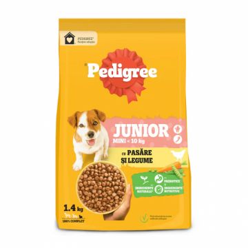 Hrana uscata pentru caini Pedigree Junior cu pasare  legume 1,4 kg