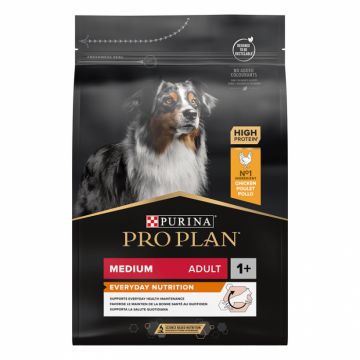 Hrana uscata pentru caini Pro Plan Medium Adult cu pui 3 kg