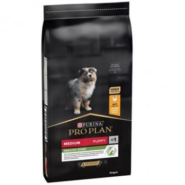 Hrana uscata pentru caini Pro Plan Medium Puppy cu pui 12 kg