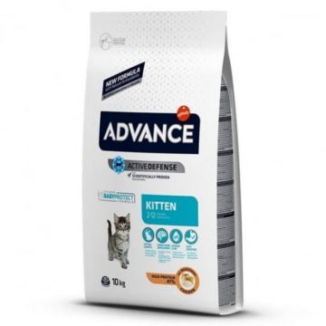 Hrana uscata pentru pisici Advance Kitten cu pui 10 kg