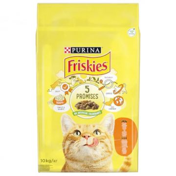 Hrana uscata pentru pisici Friskies cu pui  legume 10 kg