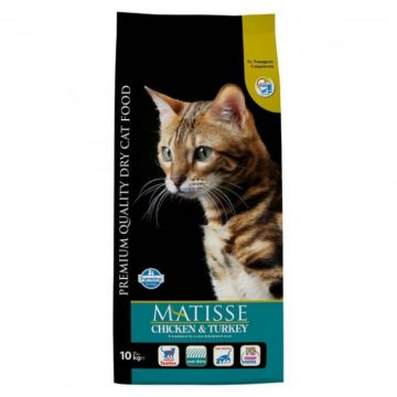 Hrana uscata pentru pisici Matisse cu pui  curcan 10 kg