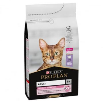 Hrana uscata pentru pisici Pro Plan Adult Delicate cu curcan 1,5 kg