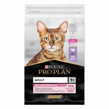 Hrana uscata pentru pisici Pro Plan Adult Delicate cu curcan 10 kg