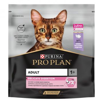 Hrana uscata pentru pisici Pro Plan Delicate Adult cu curcan 400 gr