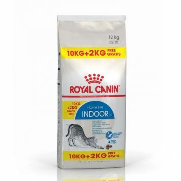 Hrana uscata pentru pisici Royal Canin Indoor 10 + 2 kg gratis