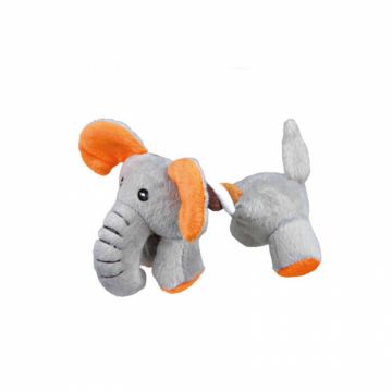 Jucarie pentru caini elefant de plus cu franghie 17 cm