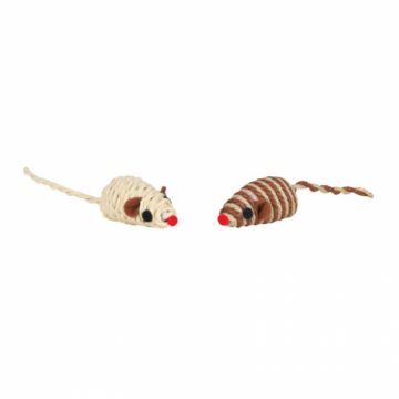 Jucarie pentru pisici soarece cu sisal 5 cm