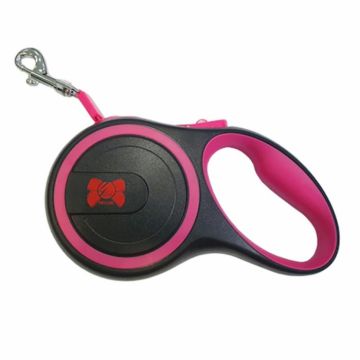 Lesa Retractabila 4Dog, Elegance, Roz, 3 M