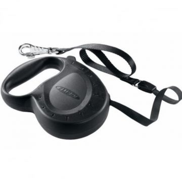 Lesa retractabila pentru caini cu banda Ferplast Amigo Large 5m max 40 Kg