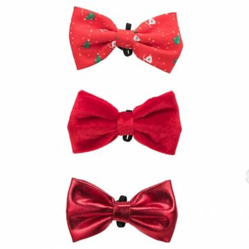Papion pentru caini, Trixie Xmas, Rosu, 10 cm, 92524