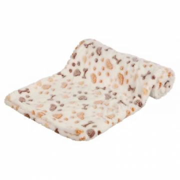 Patura Fleece XXS-XS 75 x 50 cm bej cu labute