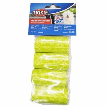 Pungi igienice Trixie cu aroma de lamaie 4 role x 20 buc