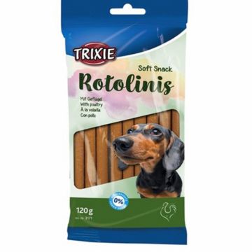 Recompense pentru caini Rotolinis cu pui 12 buc 120 gr