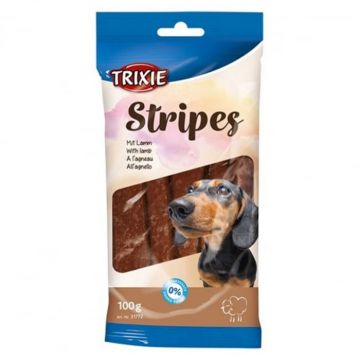 Recompense pentru caini Stripes cu miel 10 buc 100 gr
