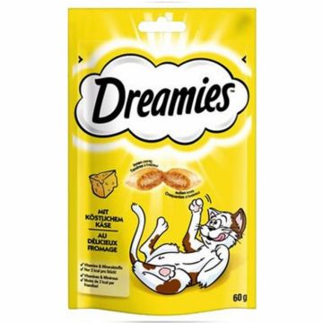 Recompense pentru pisici Dreamies cu branza 60 gr