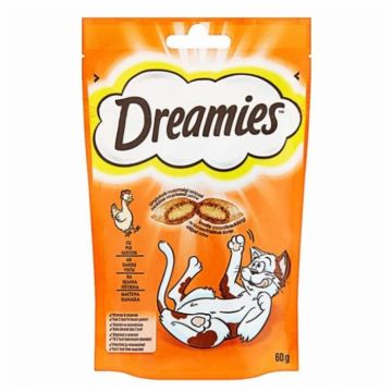 Recompense pentru pisici Dreamies cu pui 60 gr Recompense pentru pisici Dreamies cu pui 60 gr