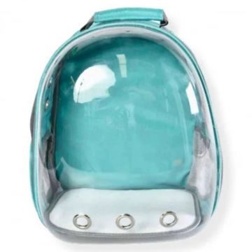 Rucsac transport animale de companie transparent verde