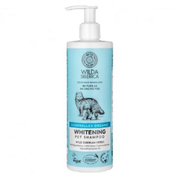 Sampon pentru caini  pisici Wilda Siberica Whitening pentru albire 400 ml