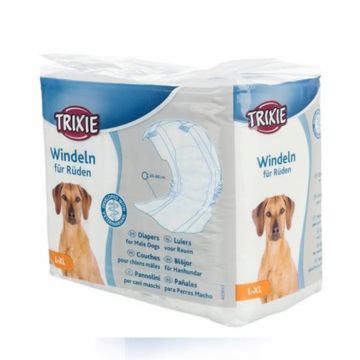 Scutece pentru caini masculi Trixie L-XL 60-80 cm 12 buc set