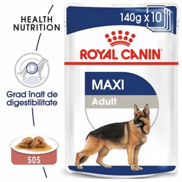 Set 10 buc x 140 gr Hrana umeda pentru caini Royal Canin Maxi Adult