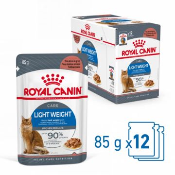 Set 12 buc x 85 gr Hrana umeda pentru pisici Royal Canin Ultra Light in sos