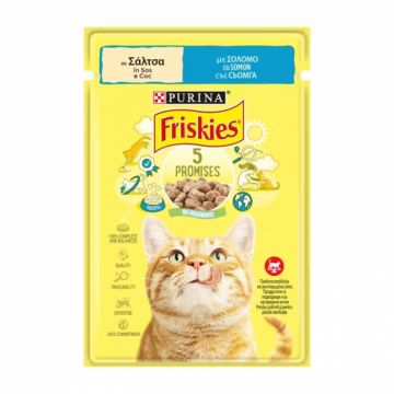 Set 26 buc x 85 gr Hrana umeda pentru pisici Friskies cu somon in sos