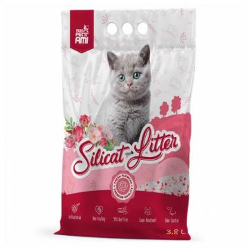 Asternut igienic pentru pisici Mon Petit Ami Silicat Floral 3,8L