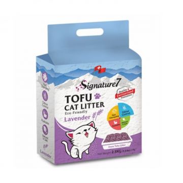 Asternut igienic pentru pisici Signature7 Tofu cu Lavanda 7L