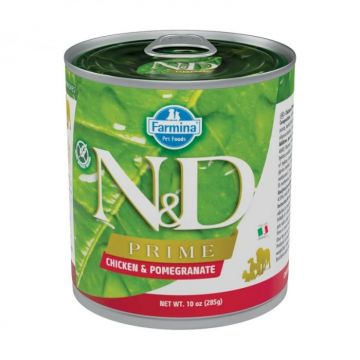 Conserva pentru caini Nd Prime Adult cu pui  rodie 285 gr