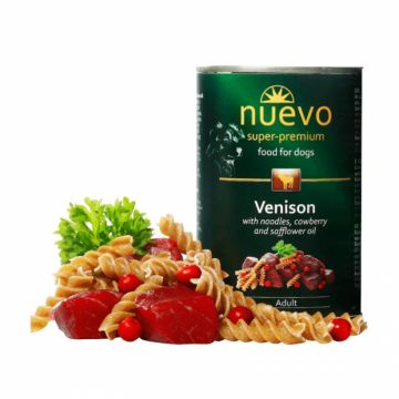 Conserva pentru caini Nuevo cu caprioara 400 gr