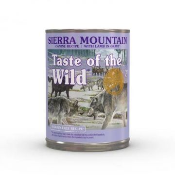Conserva pentru caini Taste of the Wild Sierra Mountain Canine 390 gr