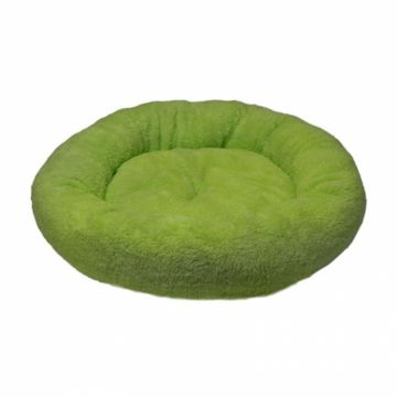 Culcus rotund 4Dog Deluxe din plush verde 52 x 9 cm