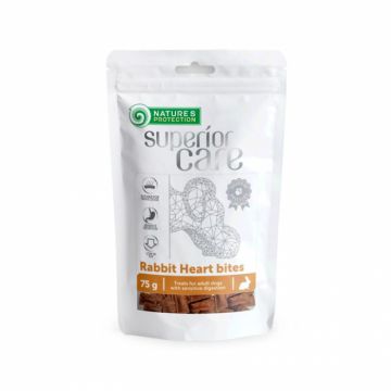 Gustari pentru caini N.P. Superior Care Rabbit Hearts 75 gr