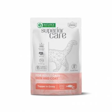 Gustari pentru pisici N.P. Superior Care Skin  Coat cu ton  creveti 70 gr