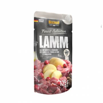 Hrana umeda pentru caini Belcando cu miel,cartofi  merisoare 125 gr