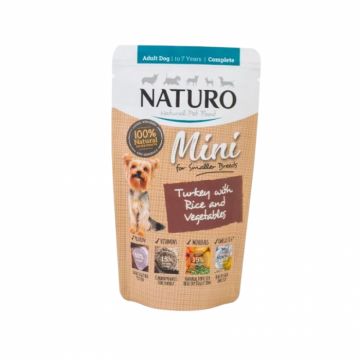 Hrana umeda pentru caini Naturo Mini Adult cu curcan 150 gr