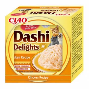 Hrana umeda pentru pisici Ciao Dashi Delights cu pui 70 gr
