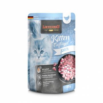 Hrana umeda pentru pisici Leonardo Kitten cu pui 85 gr